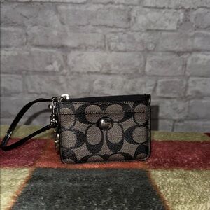 Coach Black and Brown Wristlet